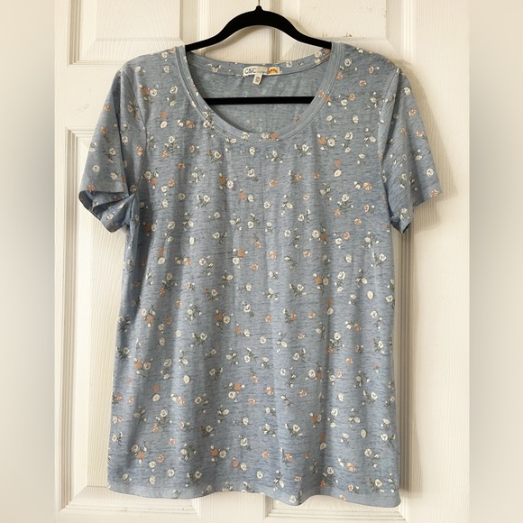 C&C California Light Blue Women’s Short Sleeve Top Sz M - Picture 4 of 7